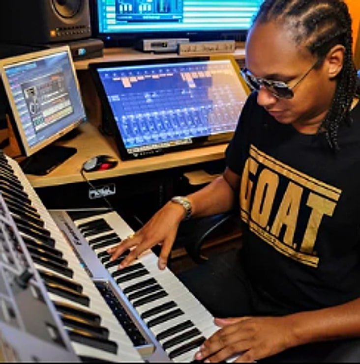 Studio session at Blue Mamba Entertainment