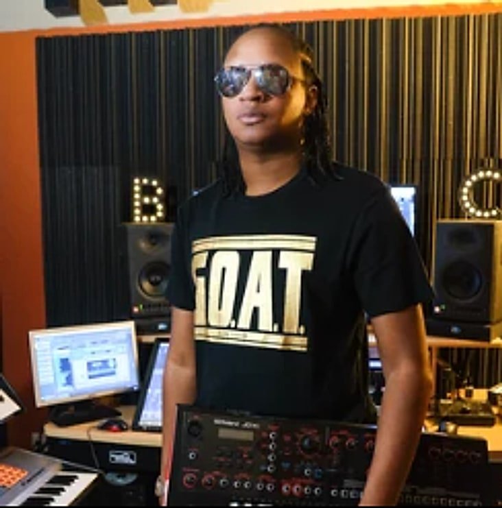 Big Chrizzle at the studio console