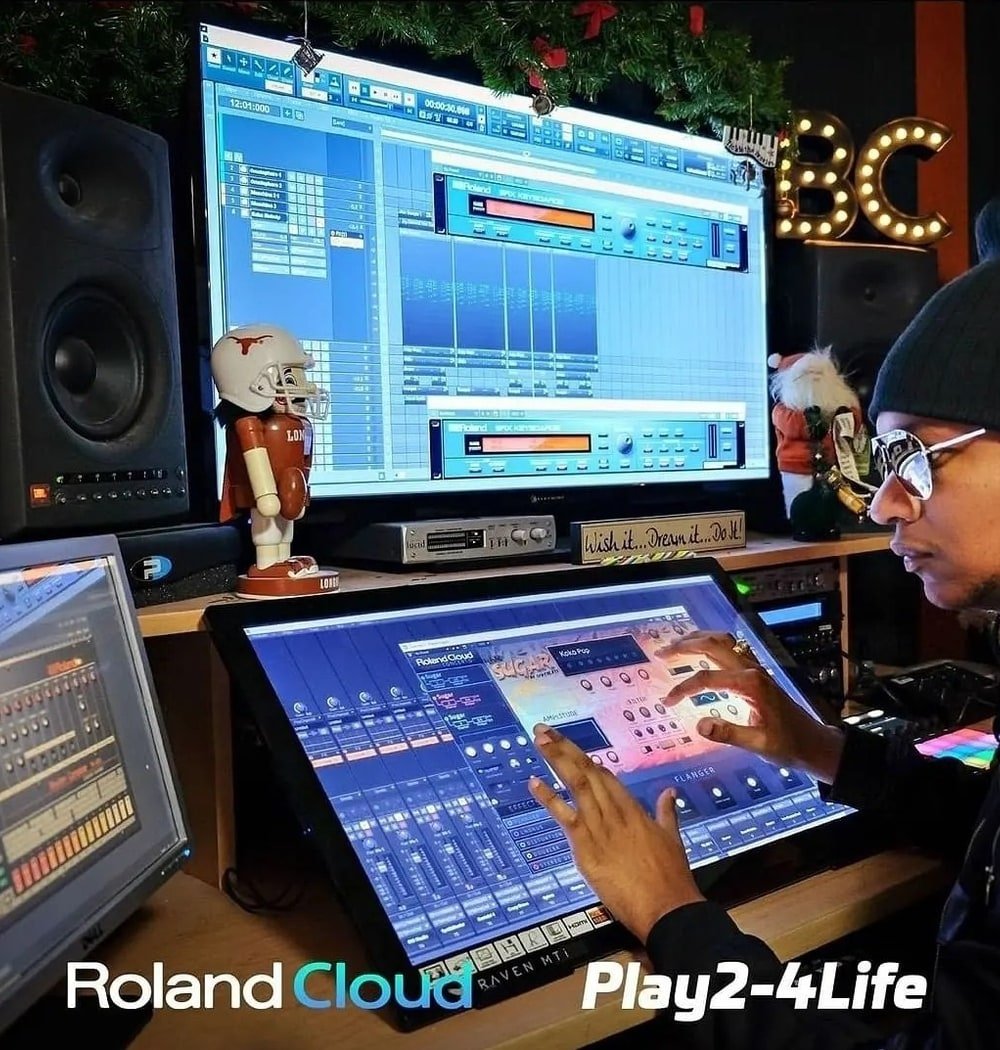 Big Chrizzle producing on Roland Cloud